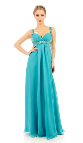 Hbh abendkleid mit - mit, perlen