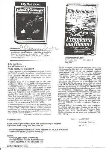 Autogramme elly beinhorn - 2,