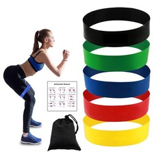 Widerstandsbänder Set (5 Stärken): Fitnessband für Krafttraining mit Tasche