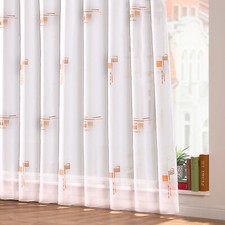 heimtexland ® Gardinen Stores Voile Vorhang halbtransparent Fertiggardine Typ873