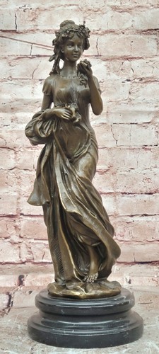 Rose goddess bronzestatue frau - bronzestatue,