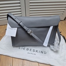 Liebeskind ? NEU Lora M Leder Handtasche Tasche grau silber