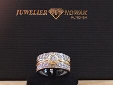 SCHWERER DAMEN GOLD RING + Brillanten  WG/Gelbgold 585 TOP
