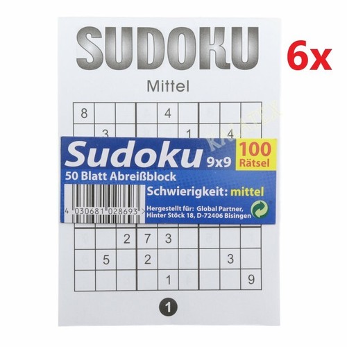 Sudoku block einfach und - 6x,