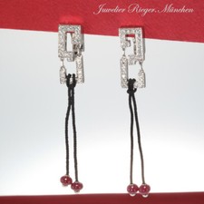 Cartier Ohrringe Le Baiser du Dragon Weissgold 750 Diamanten Gold Wishknot