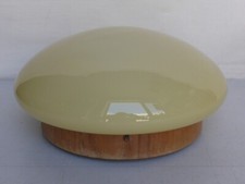 alte runde Deckenlampe Lampe rund gelbliches Glas Art Deco 30er 40er 50er Jahre