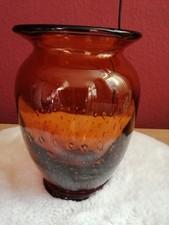 Vase "Perlora"WMF - Bernsteinfarben, Rarität, Bubbles, Mid Century 20 JHD 