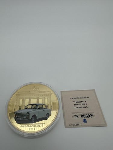 Vergoldete gedenkmedaille zum - vergoldete,