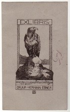 ANONYM: Exlibris für Dr. Hermann Ebner, Adler