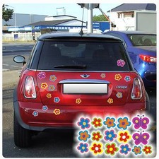 Blumen Blüten Schmetterlinge Autoaufkleber Auto Aufkleber Sticker SET DA168 