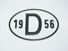 D-Schild 1956 Alu geprägt