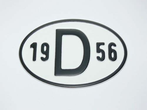 Schild 1956 alu - d-schild, geprägt