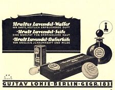 Uralt Lavendel Seife Lohse Berlin Reklame von 1925 Jupp Wiertz Wasser 