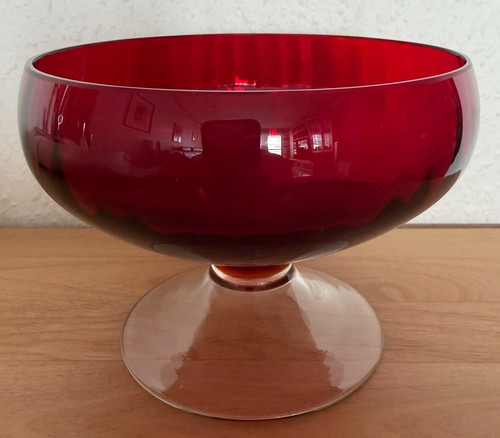 Obstschale glasschale rot mit - glasschale,