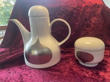 Fürstenberg Porzellanmanufaktur Kaffeekanne und Zuckerdose  Platintropfen