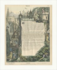 Rapunzel Märchen Grimm Speckter Zopf Turm Holzstich Münchener Bilderbogen 216