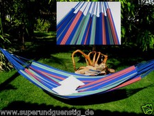 Jobek Tuchhängematte Hängematte Natal blau 220x160 cm bis 160 kg Belastbar 24065