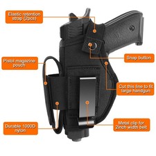 Taktisch Gürtel Waffenhalter PistoleHalfter Verdeckter Holster Schwarz Neu