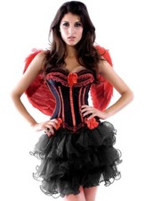sexy rot Set Engel Kostüm