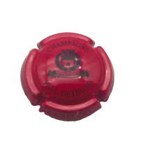 Sehr seltene Champagner Kapsel Deckel Paul Dethune rot mit Wappen