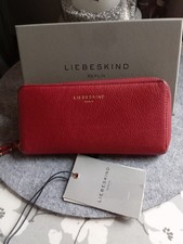 LIEBESKIND BERLIN Geldbörse – Echtleder, rot – mit Reißverschluss