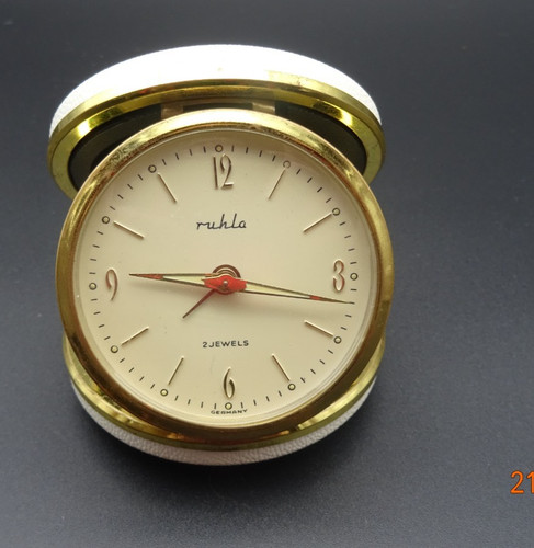 Ddr reisewecker ruhla uhr 50er - ddr,