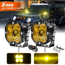 2x LED Zusatzscheinwerfer Gelb