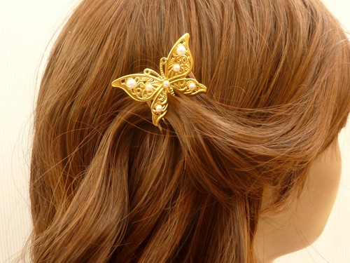 Dainty butterfly hair - dainty, comb