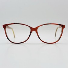 Brille Damen oval rot braun Büffelhorn Horn Echthorn Seide Mod. 141 NOS