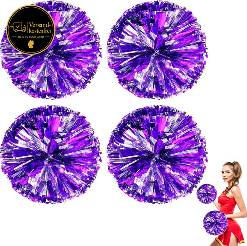 Pom poms cheerleading 4er - pom,