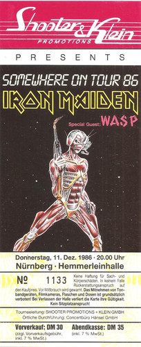 Iron maiden somewhere - iron, tour
