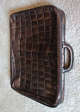 Reisetasche Leder Vintage Kroko Rarität