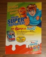 Seltene Werbung Ferrero KINDER COUNTRY Bravo Sport Minihefte 2005