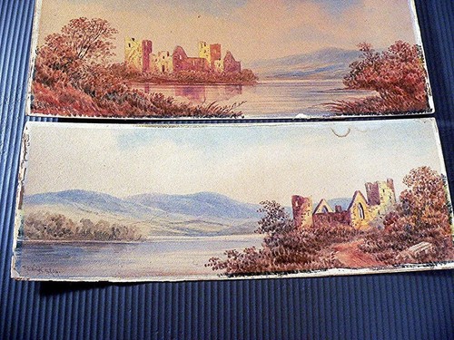 Antike aquarelle bord r - aquarelle,