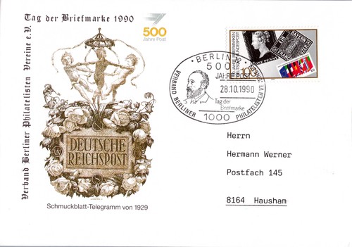 Brief sst tag der briefmarke - sst,