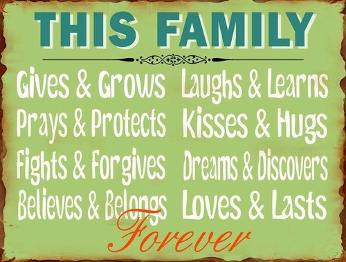 Blechschild this family - blechschild,