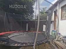 Trampolin Hudora groß schwarz, gebraucht 