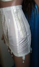 TOP RAR Vintage Rago Satin Strapsmieder 6 Strapse weiß Size 29 Girdle neu! (j83)