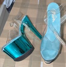 sexy Pleaser  High Heel Pantolette US8 (17 cm Absatz) -grün - getragen