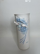 Kato Kogei Japan Hand Painted Vase Tauben
