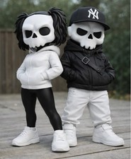 3D Skull Gamer-Paar Figuren