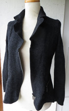 Taifun Wolljacke Strickjacke Jacke Walk und Strick anthrazit RV Gr. S