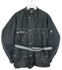 Belstaff Jacke Herren XL Reißverschluss Band Hals mit Gürtel Taschen Leicht