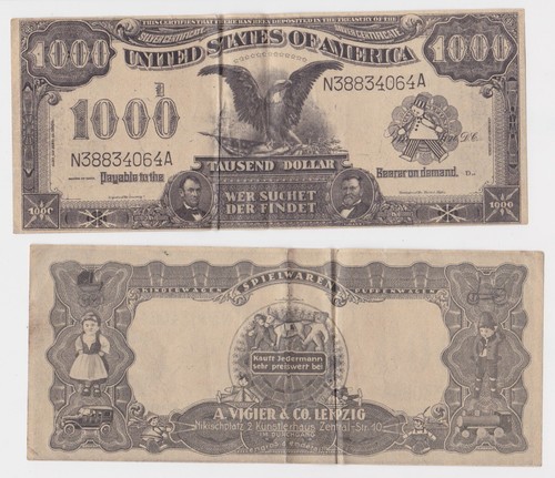 Reklame banknote 1000 dollar - reklame,