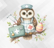 Blumen Eule Ostern Wand Vinyl