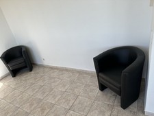 Kunstleder Sessel schwarz 68 x 70 x 73