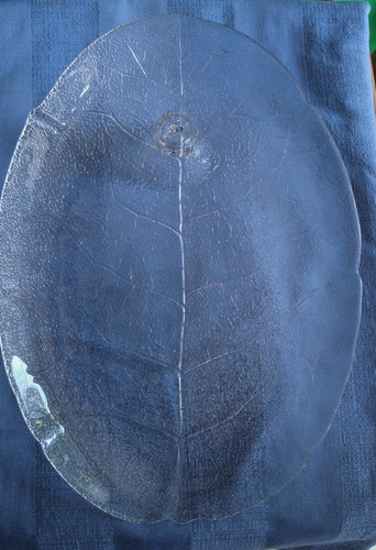 Glastablett oval mit