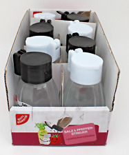 8x Salz & Pfefferstreuer Salzstreuer -Gewürzstreuer Glas-Kunststoffdeckel *NEU*