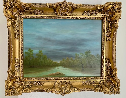 ölgemälde landschaft mit - landschaft,