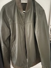 Esprit Lederjacke Echt Leder Oliv Label Blouson Neu